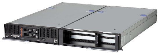 IBM Flex System PCIe Expansion Node (right) attached to an x240 Compute Node (left)